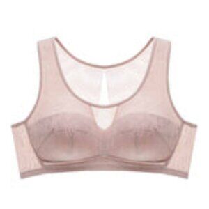 Understance Amber Smooth Lace Wireless Soft Cup Pullover Bra 44C/D Soft Pink